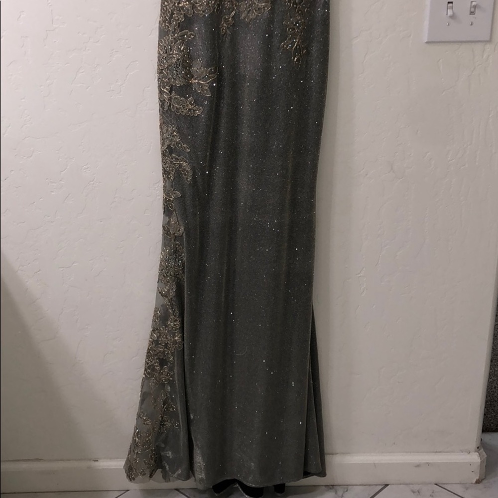 Jovani Silver Dress 💎 - Picture 4 of 8